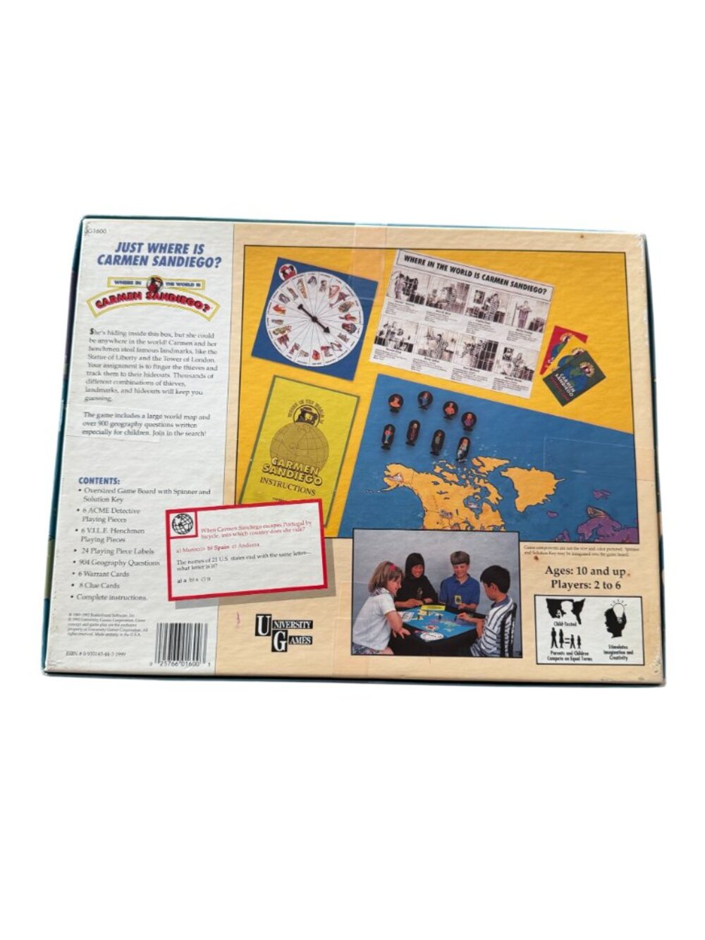 Where In The World Is Carmen Sandiego Geography Board Game 1992 Complete - Picture 2 of 10